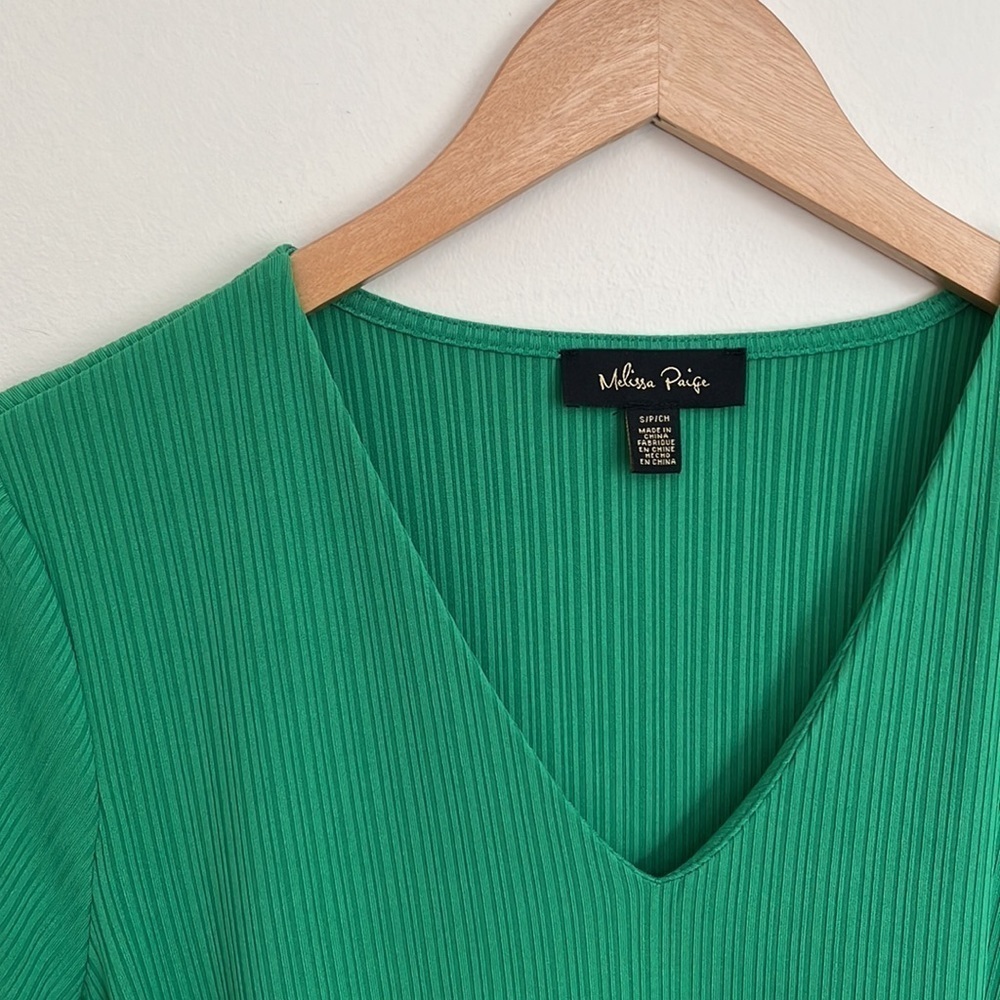Melissa Paige Simple Tie Green Midi Dress - Picture 5 of 7